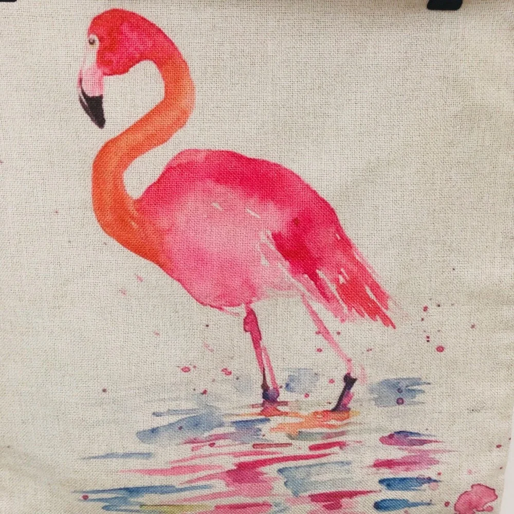 Coastal Pillow Cover Set of 3 Beach Tropical Pelican Flamingo Sea‎ Turtle 17x17